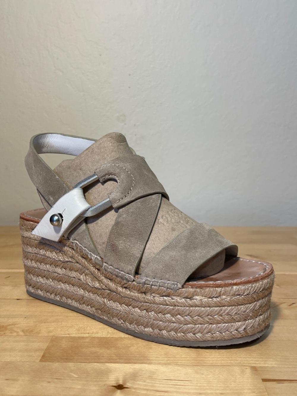 RAG & BONE August Suede Platform Espadrille Wedge Sandals - Picture 2 of 11
